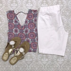 J. Crew Summer Chino Shorts Sz 10 Crisp White